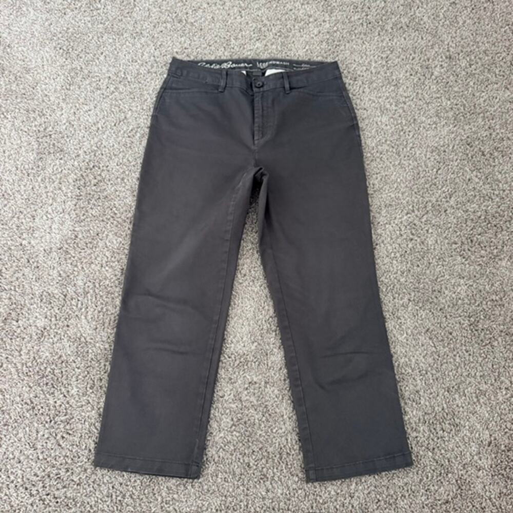 Eddie Bauer Legendwash Stretch Curvy Crop Chino Pants Women's 8 Tall